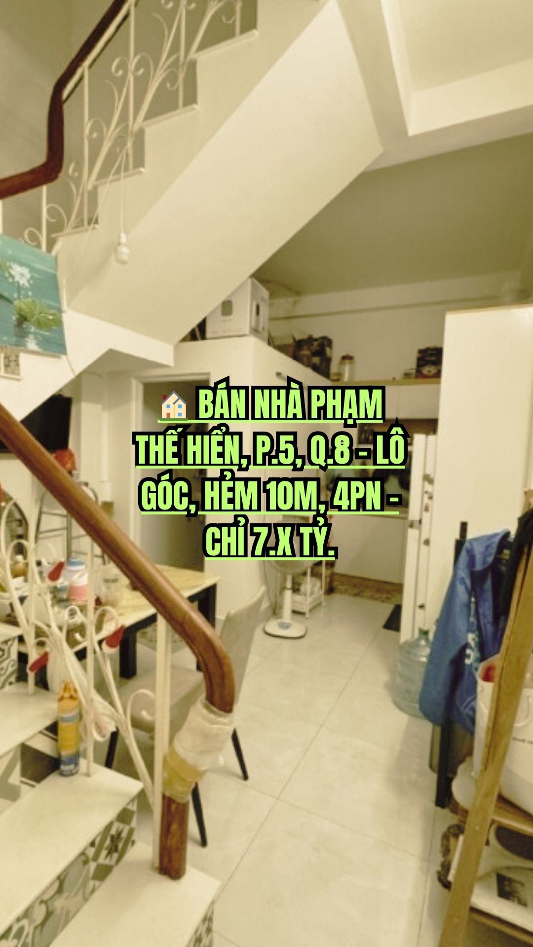 BÁN NHÀ PHẠM THẾ HIỂN, P.5, Q.8 - LÔ GÓC, HẺM 10M, 4PN - CHỈ NHỈNH 7 TỶ.